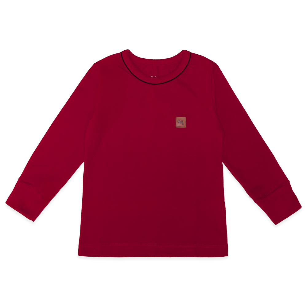 Camiseta Manga Longa Cotton Vermelha Charpey - Masculina