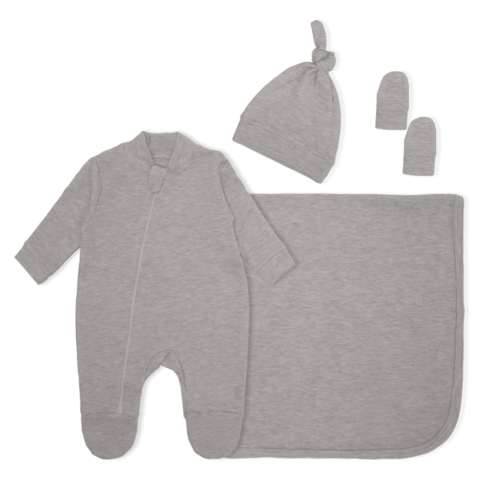 Kit Saída Maternidade Liso Mescla Baby - Unissex