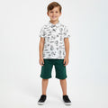 Camiseta Manga Curta com Gola Snoopy Masculina - Bygus