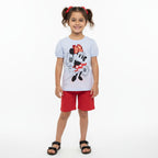 Blusinha Manga Curta Minnie Lantejoulas Feminina - Bygus