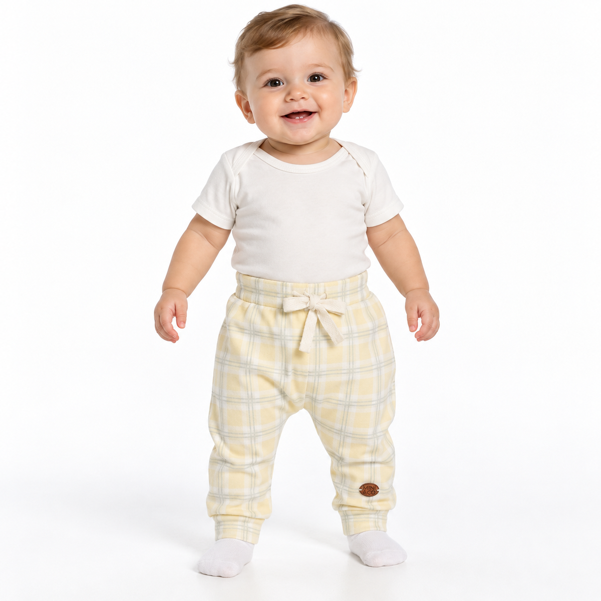 Calça Avulsa Xadrez Unissex Mini & Co - Cachorrinho