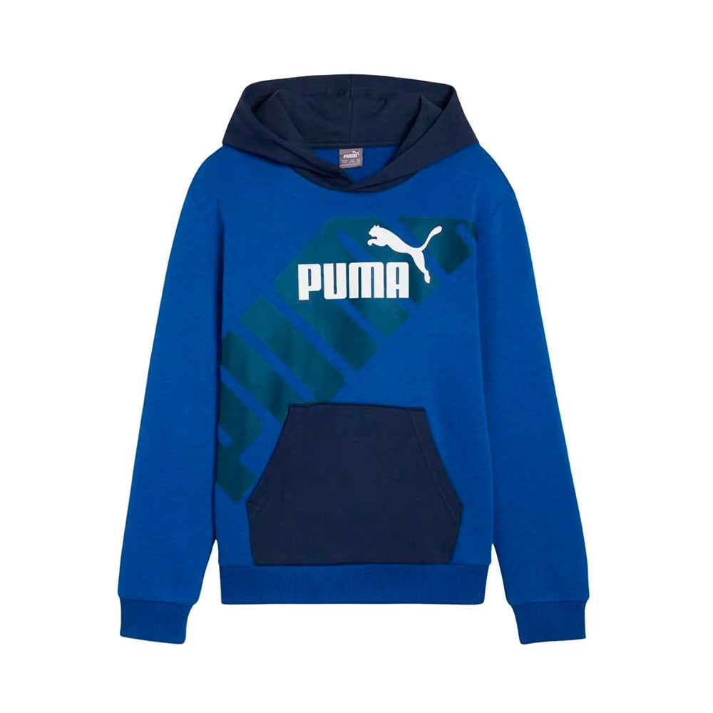 Moletom com Capuz Puma Power Graphic Juvenil Azul - Masculino