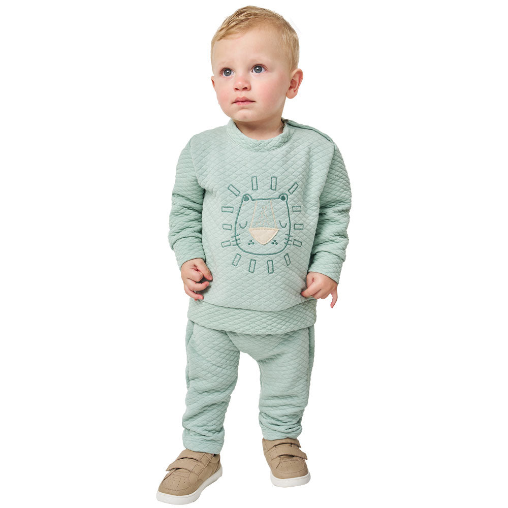 Conjunto Blusa e Calça Jacquard Bordado Leão Perfect Boys - Masculino