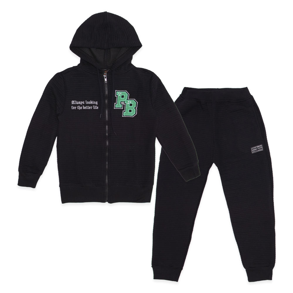 Conjunto Jaqueta com Capuz Bordada e Calça Moletom Perfect Boys - Masculino