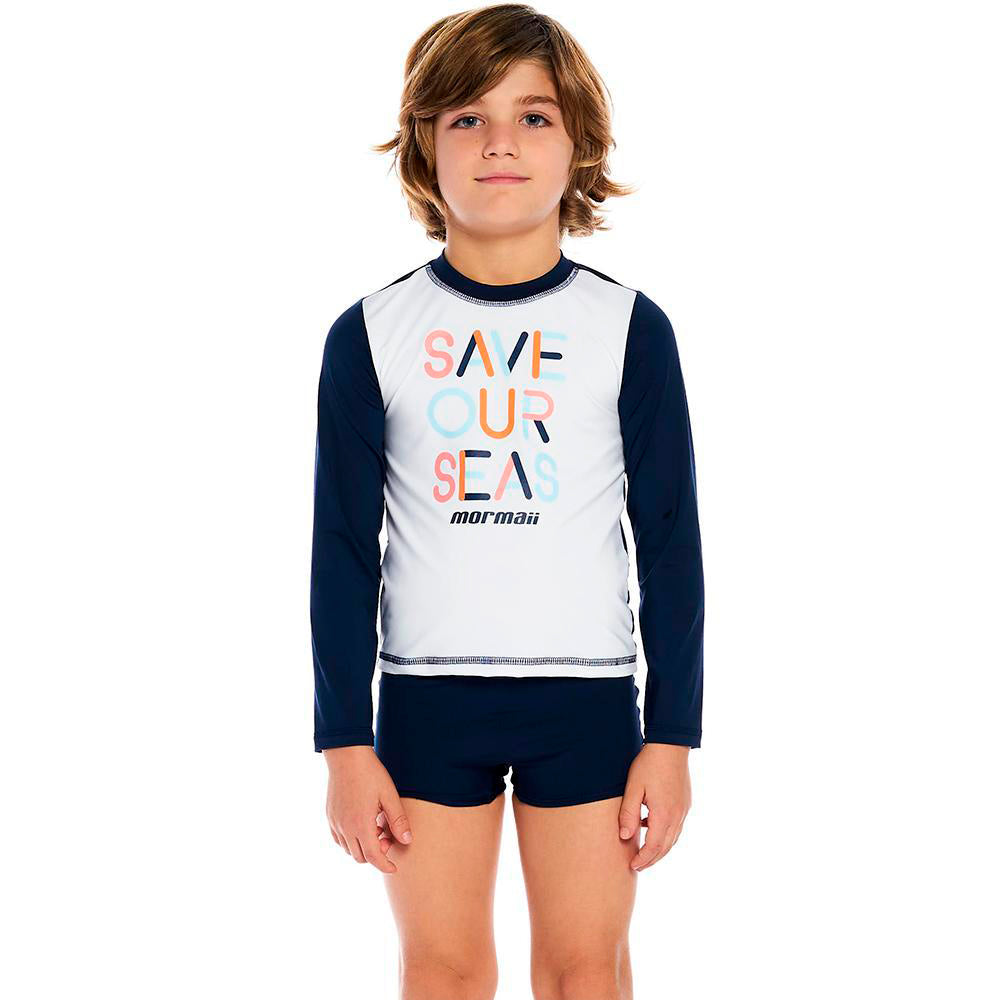 Blusa De Proteção Mormaii Manga Longa Slim Fit Proteção UV50+ - Azul Marinho