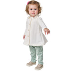 Conjunto Casaco com Gola Bordada e Calça Legging Estampada Pokotinha - Feminino