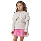 Conjunto Trio com Bolero em Pelo Pokotinha - Feminino