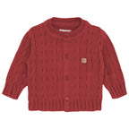 Casaquinho Tricot Trançado Unissex - Vermelho