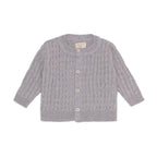 Casaquinho Tricot Trançado Mescla Masculino - Mini & Co