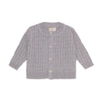 Casaquinho Tricot Trançado Mescla Masculino - Mini & Co