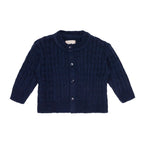 Casaquinho Tricot Trançado Marinho Masculino - Mini & Co