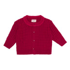 Casaquinho Tricot Trançado Vermelho Unissex - Mini & Co