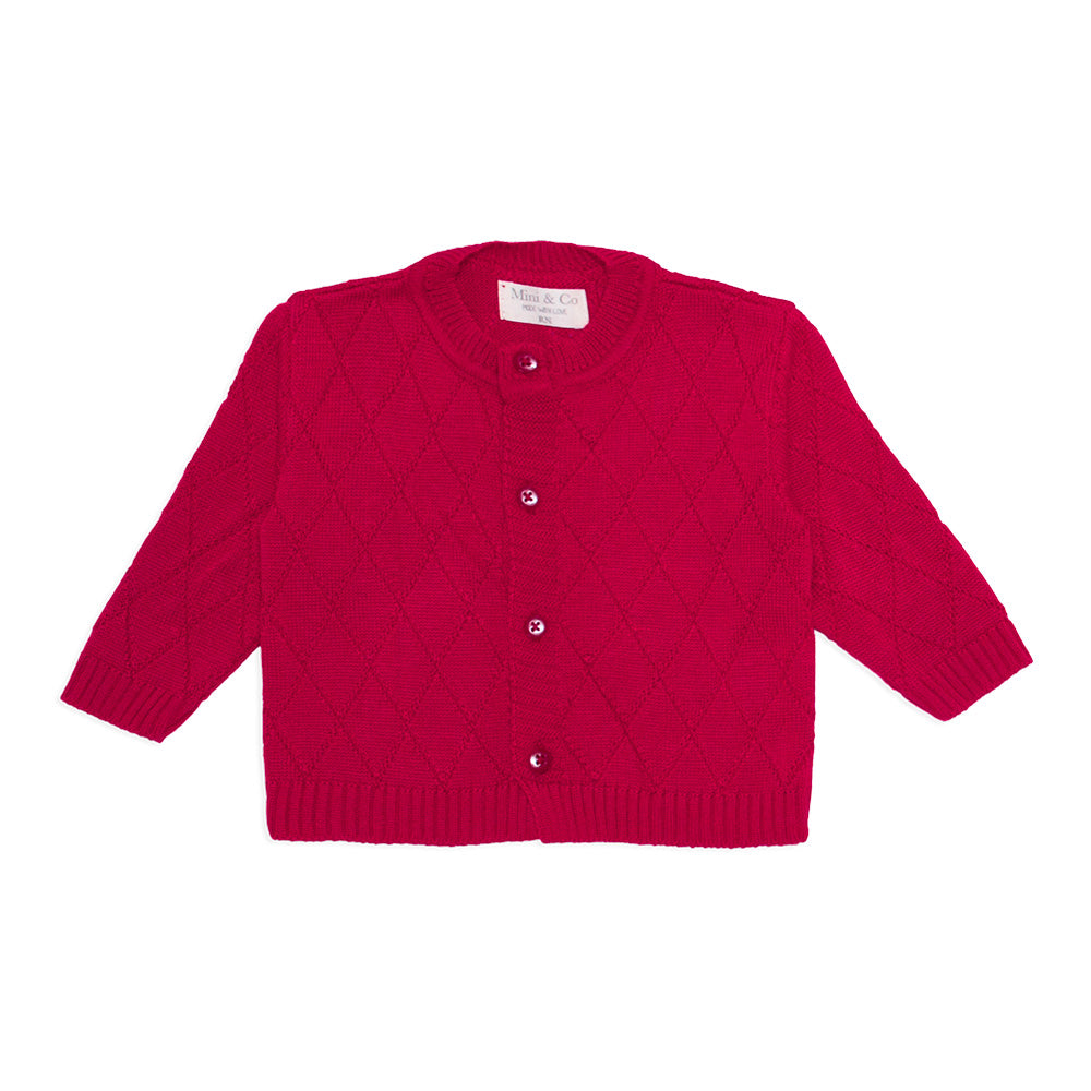 Casaquinho Tricot Maquinetado Vermelho Feminino - Mini & Co
