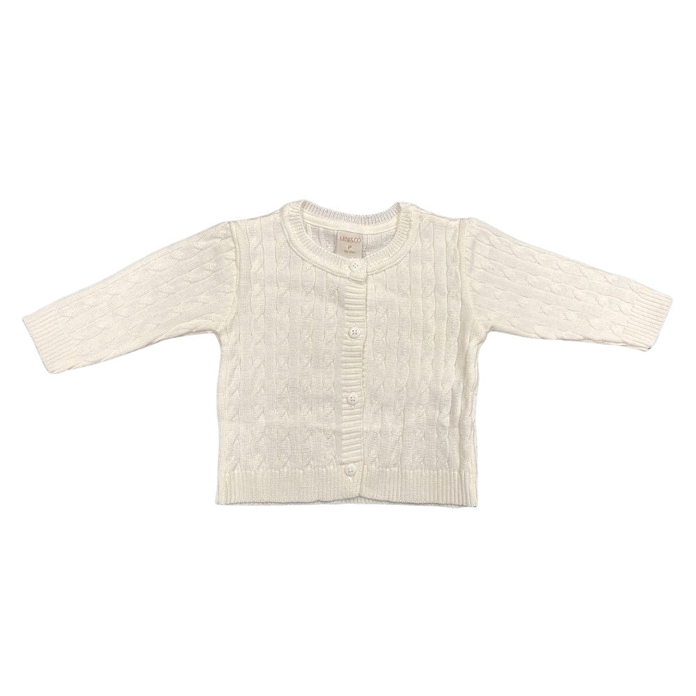 Casaquinho Trançado Tricot Off White – Mini & Co