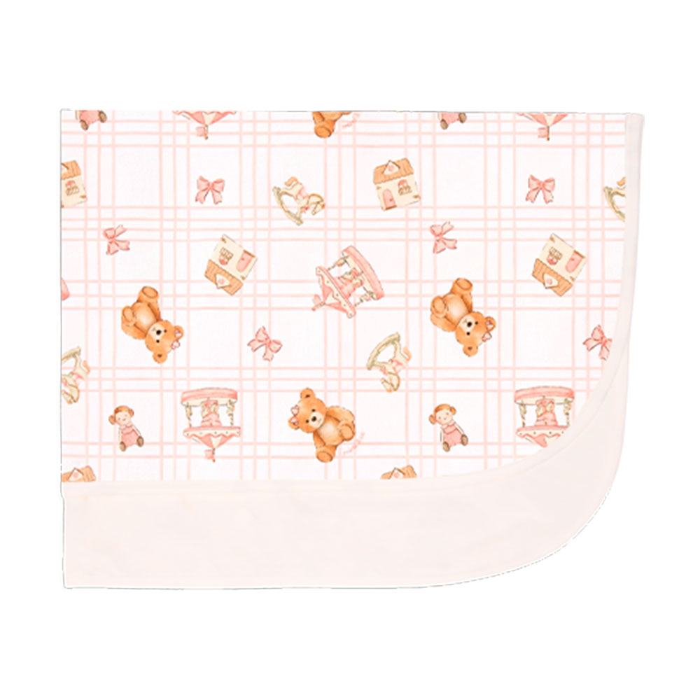 Manta com Forro Avulsa Estampada Mini & Co Feminina – Ursinhas