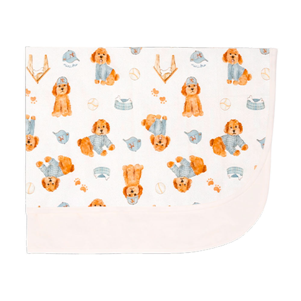 Manta com Forro Avulsa Estampada Mini & Co Masculina – Cachorrinho