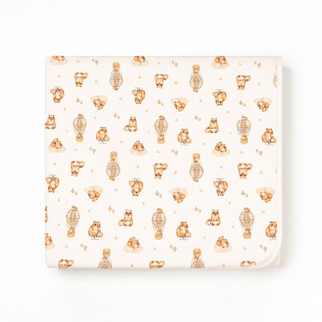 Manta com Forro Avulsa Estampada Masculina Mini & Co – Capivaras