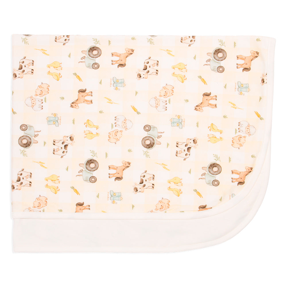 Manta Com Forro Avulsa Mini E Co Suedine E Malha Masculino - Little Farm