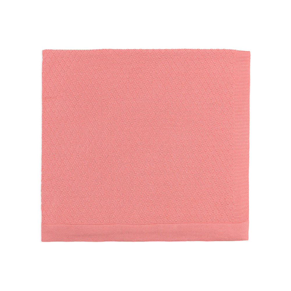 Manta Tricot Maquinetada Rosa Feminino Mini & Co