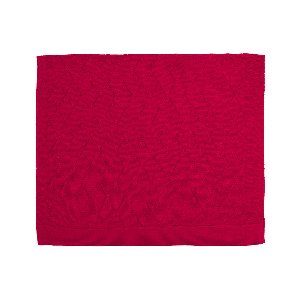 Manta Tricot Maquinetada Vermelha Unissex Mini & Co