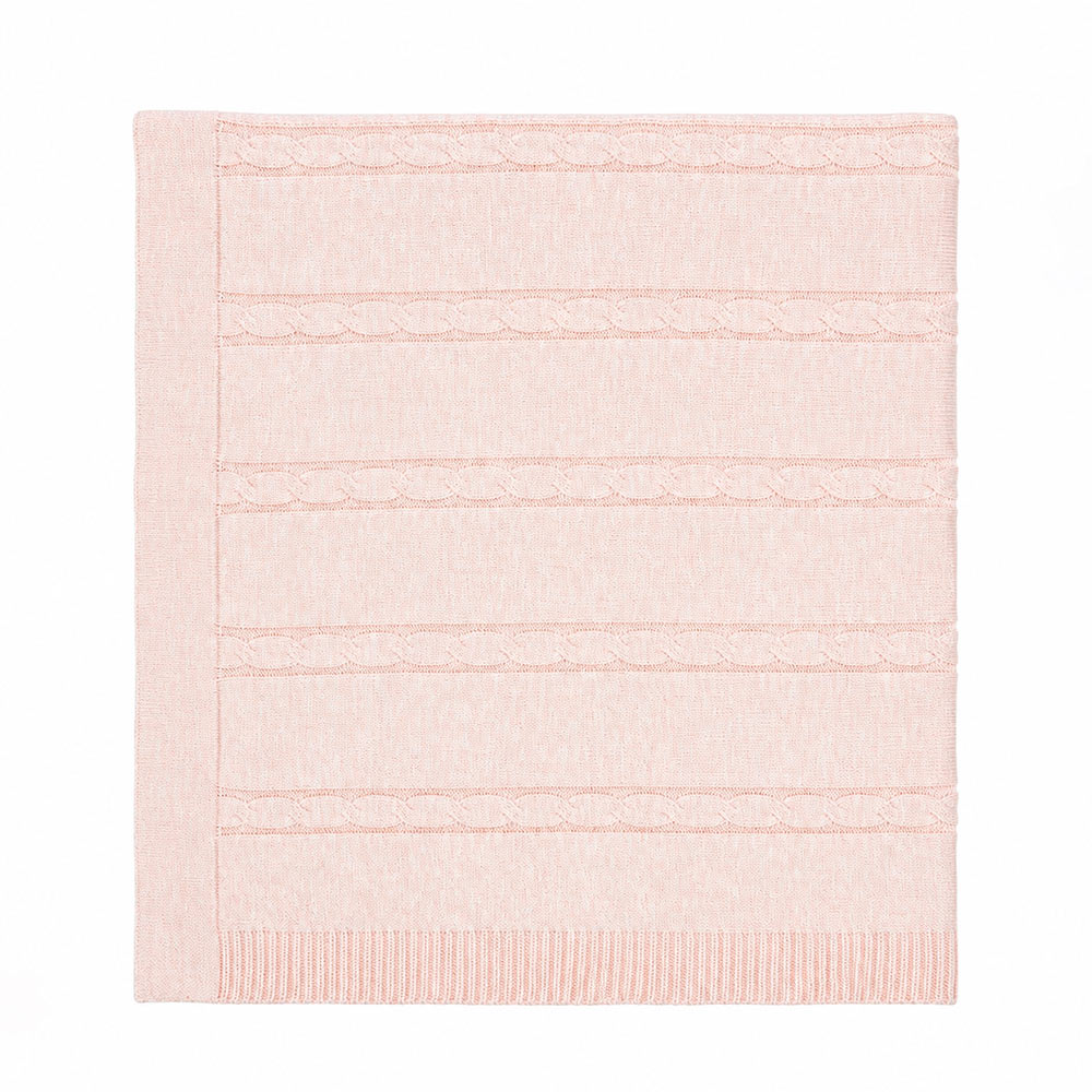 Manta Tranças Afastadas Tricot Rose – Mini & Co