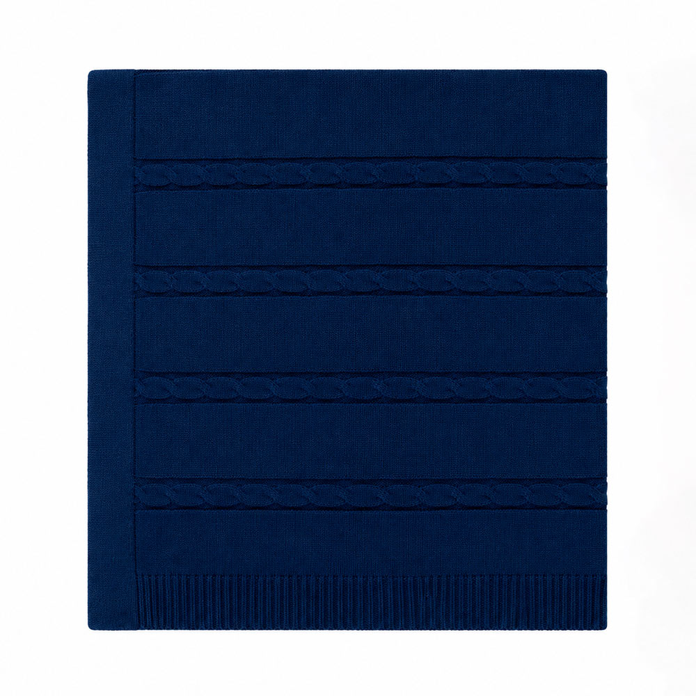 Manta Tranças Afastadas Tricot Marinho Masculina – Mini & Co