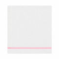Manta Lisa Listra na Barra Tricot Rosa Feminina – Mini & Co