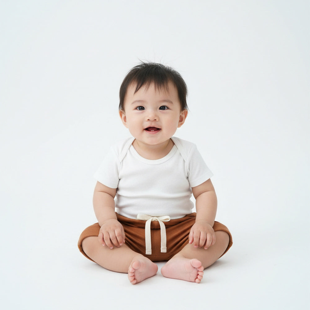 Shorts Avulso Barra Virada Suedine Liso Masculino BabyCotton