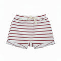 Shorts Mini e Co Avulso Barra Virada Suedine Listras Masculino - Vermelho