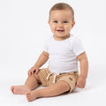 Shorts Barra Virada Mini & Co Suedine Masculino - Caramelo