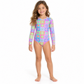 Maiô Estampado Porto Neon Infantil Menina Boca Grande - Neon