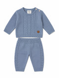 Conjunto Sueter e Calça Tricot Masculino Mini & Co - Azul