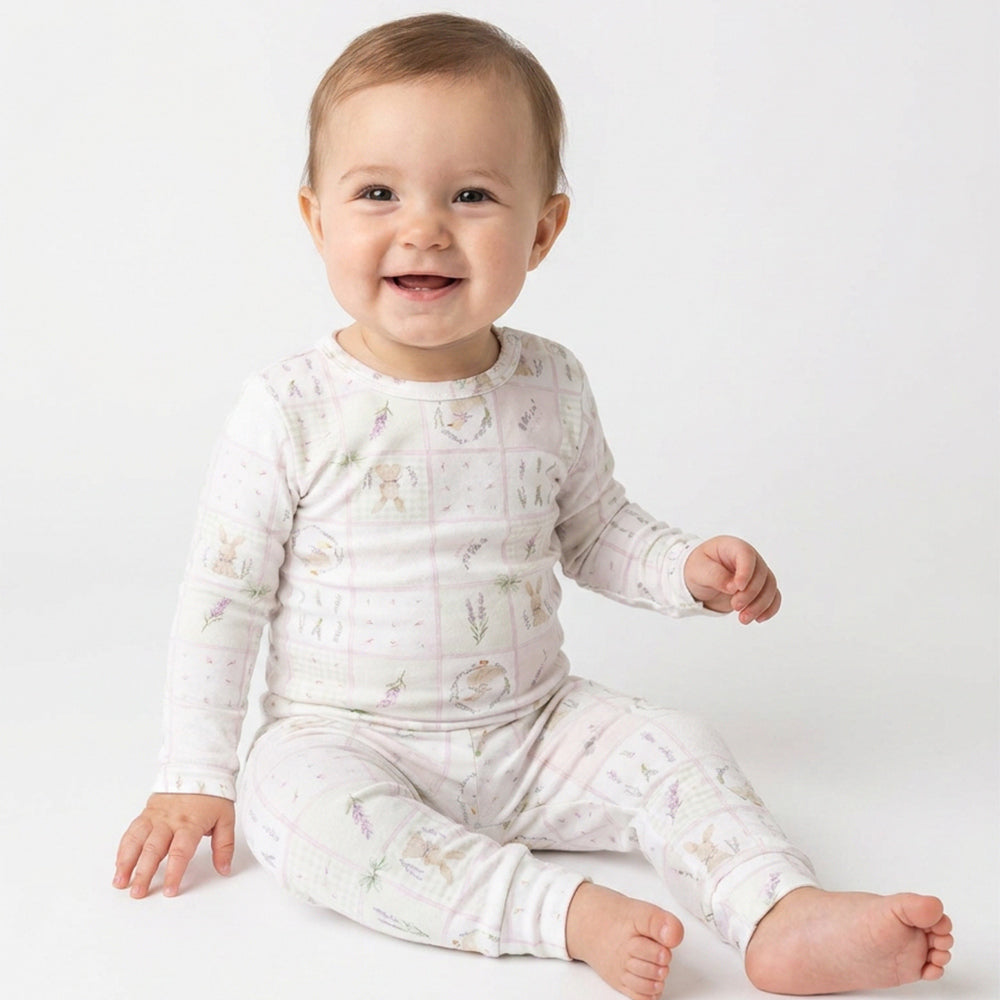 Conjunto Body Manga Longa E Mijão Mini & Co Suedine Feminino - Lavanda