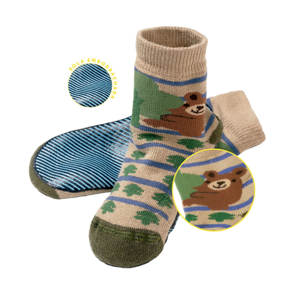 Solek Bebê Estampado Solado Emborrachado Leke - Masculino