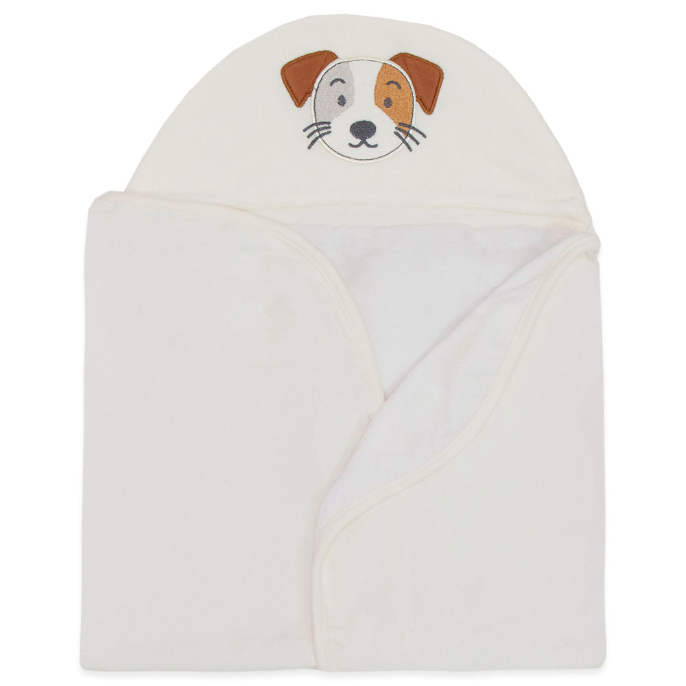 Toalha Capuz Forrada Suedine, Atoalhado e Fralda Masculino - Cachorrinho