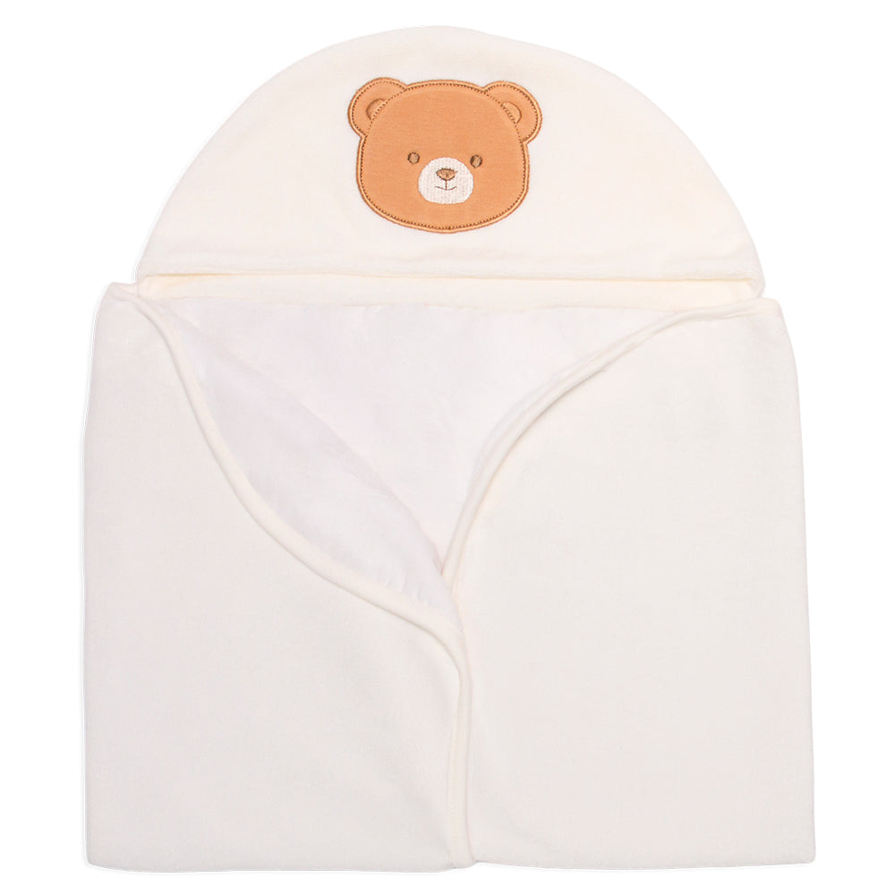 Toalha Com Capuz Forrada Mini E Co Atoalhada e Fralda Masculina - Ursinhos