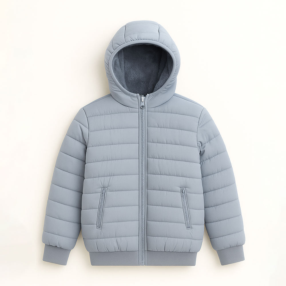 Jaqueta Puffer Infantil Peluciada com Capuz Grand Bazar - Masculina