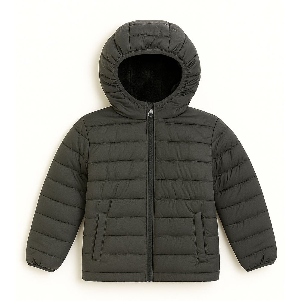 Jaqueta Puffer Peluciada com Capuz Grand Bazar  - Masculina