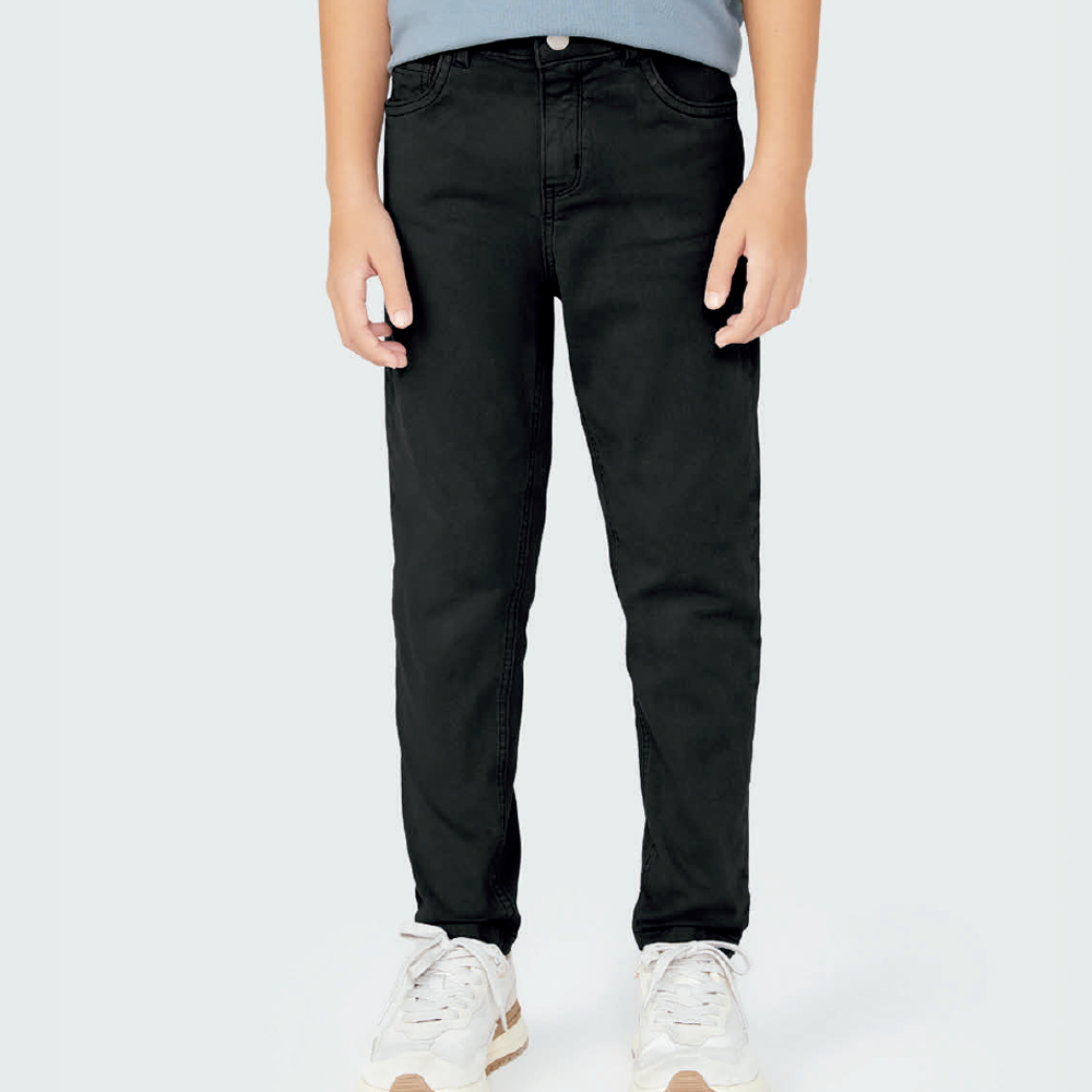 Calça Sarja Preta Slim Hering Infantil - Masculina