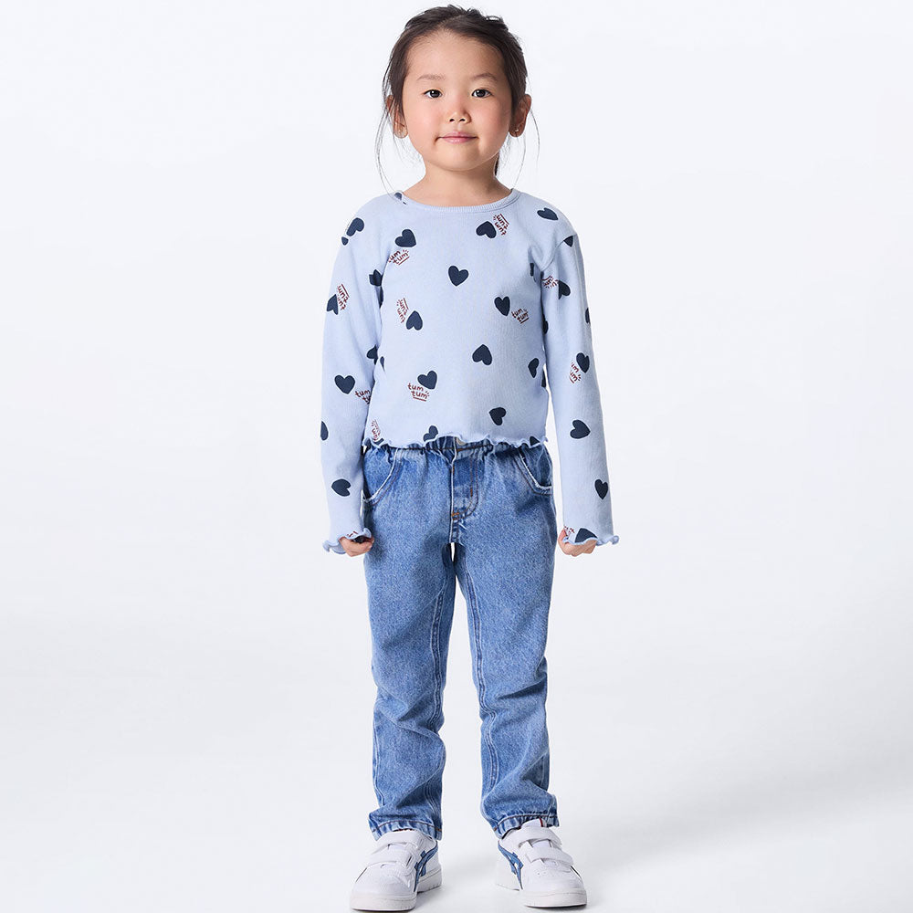 Calça Jeans Azul Paper Bag Hering Infantil - Feminina