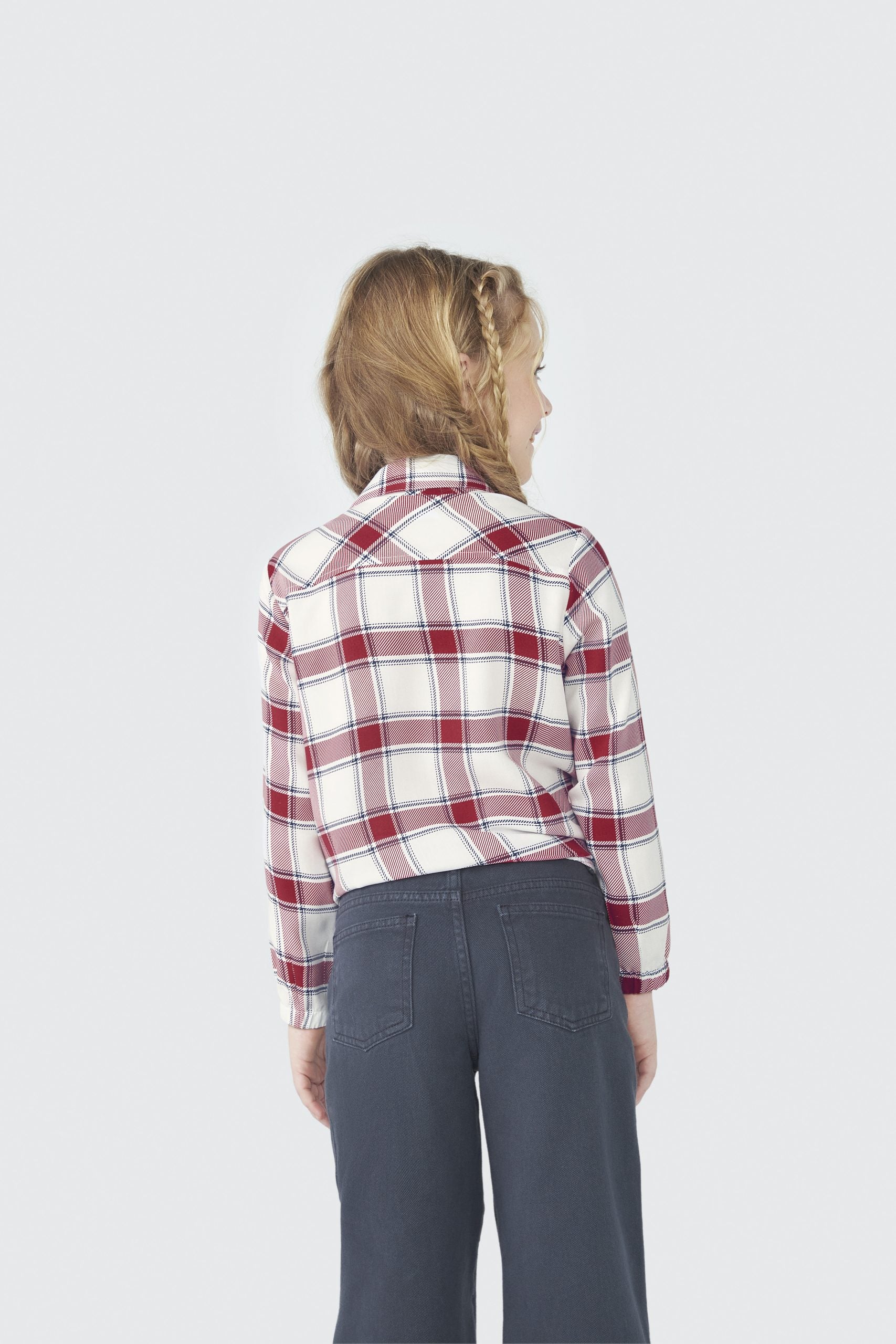 Camisa Xadrez Vermelha Amarração Hering Infantil - Feminina