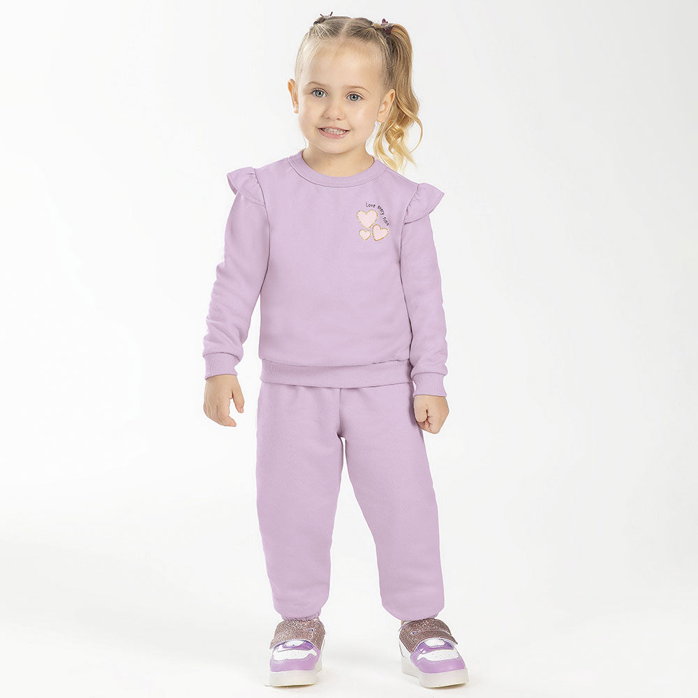 Conjunto Moletom Manga Longa Babado Love Every Time Cativa - Feminino