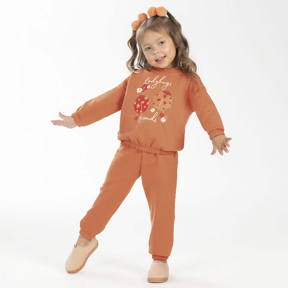 Conjunto Moletom Manga Longa com Capuz Joaninha Cativa - Feminino