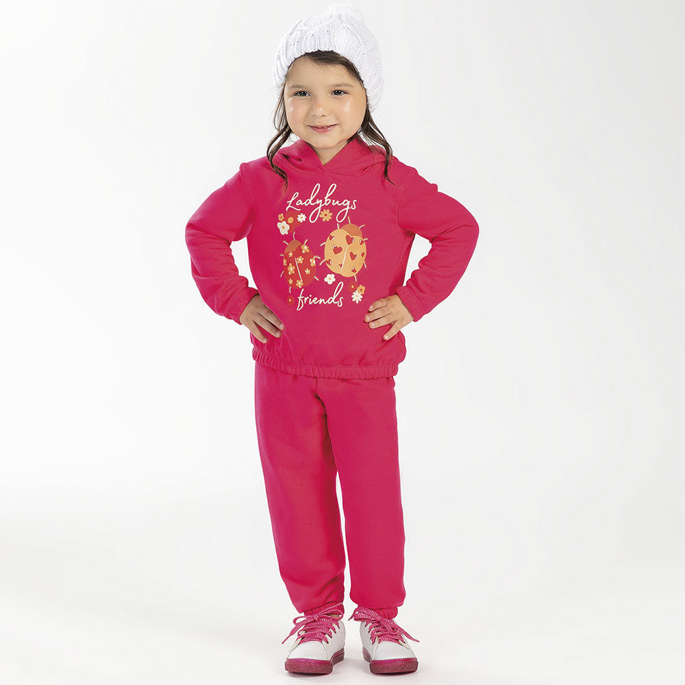 Conjunto Moletom Manga Longa com Capuz Joaninha Cativa - Feminino