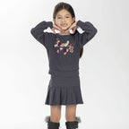 Conjunto Blusa Manga Longa e Saia Bordado Lovely Girl Cativa - Feminino