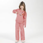 Conjunto Moletom Manga Longa Bordado Coração Lantejoula Cativa - Feminino