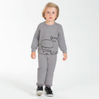 Conjunto Moletom Peluciado Blusão e Calça Animais Cativa - Masculino