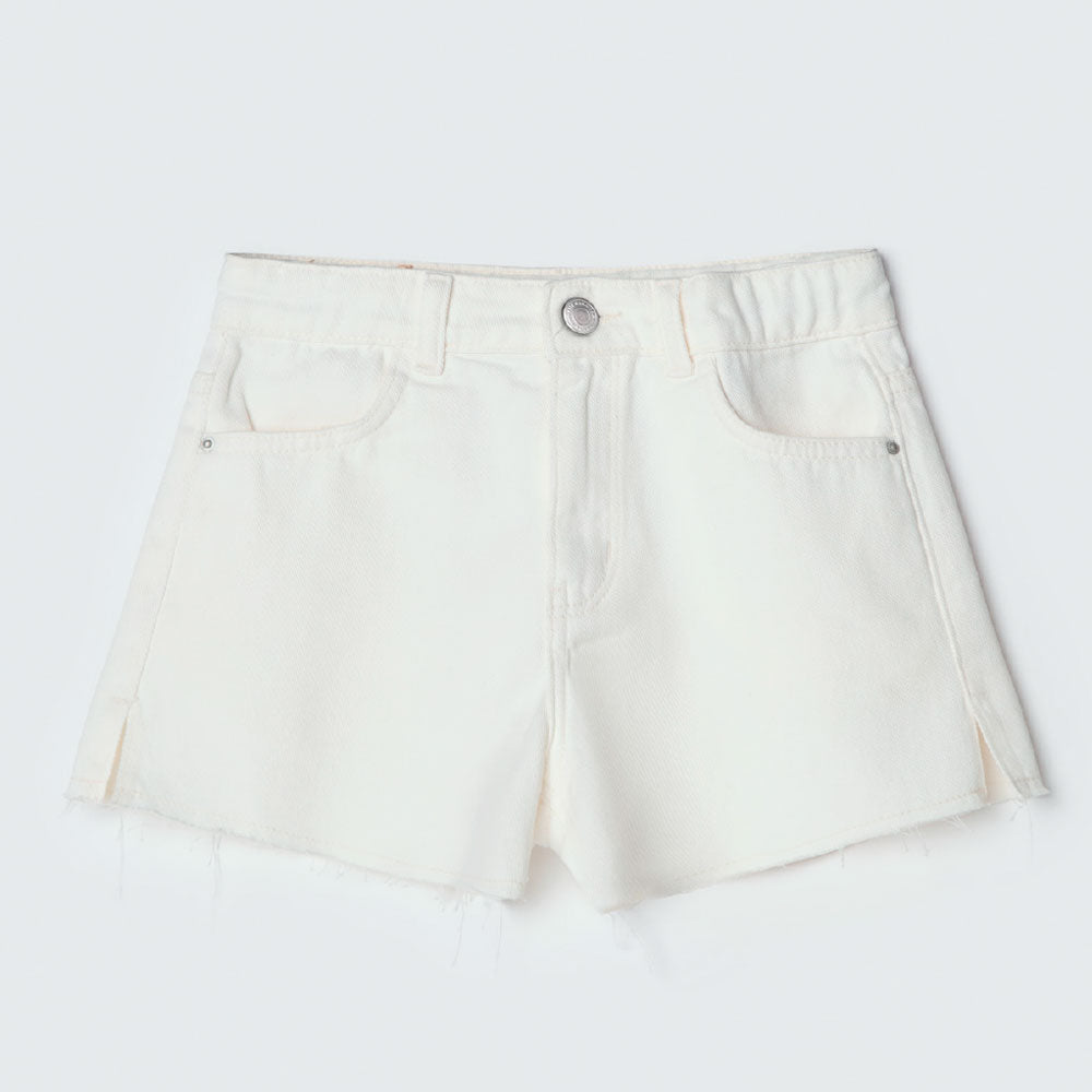 Shorts em Sarja Colorida Branco Hering - Feminino