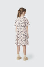 Vestido Manga Curta com Babados Oncinha Hering - Feminino