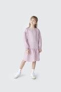 Vestido Manga Longa Lilás Estampado Hering Infantil - Feminino
